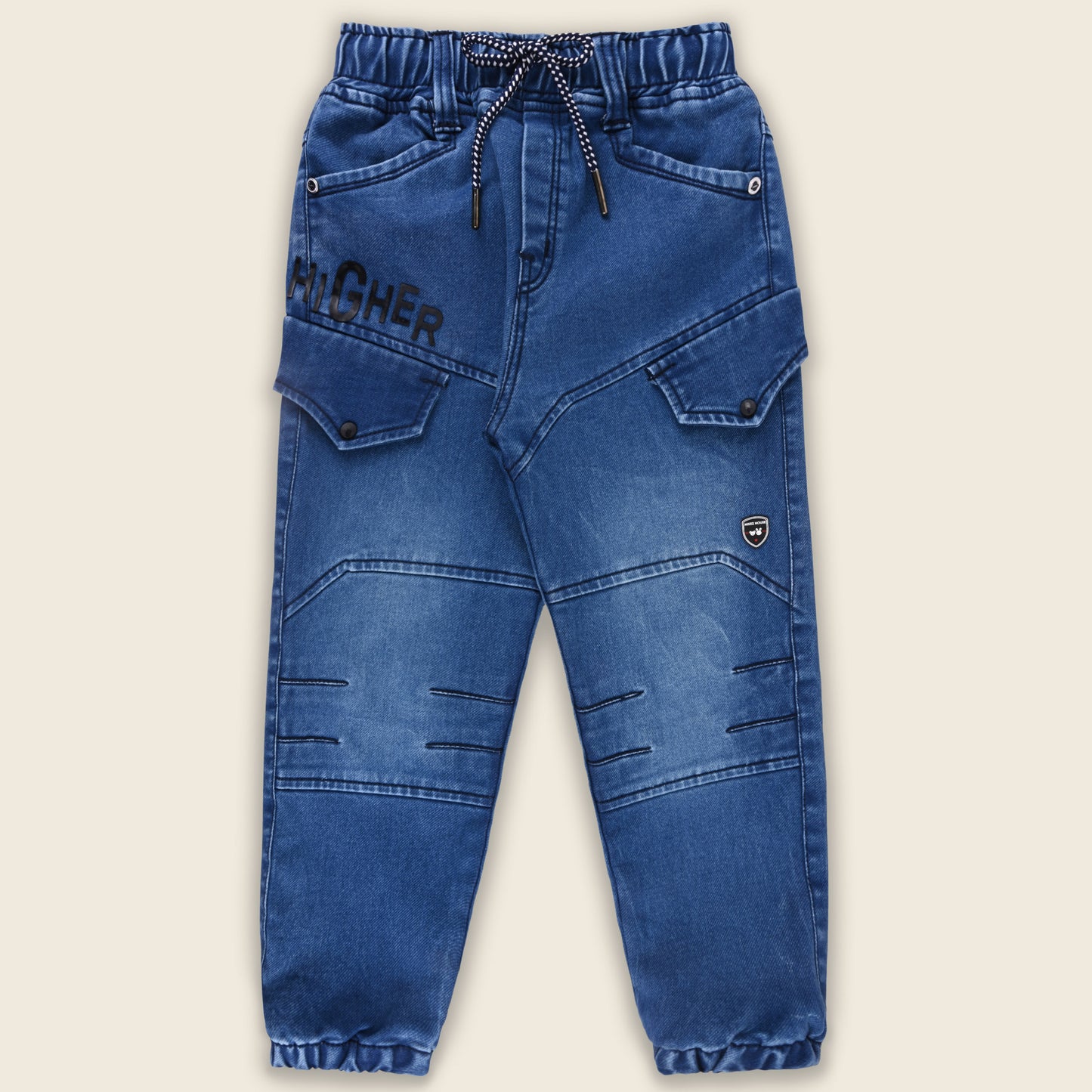 Boys Cotton Elastic Waist Casual Trouser