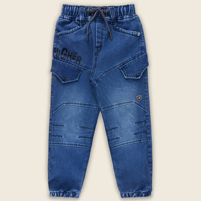 Boys Cotton Elastic Waist Casual Trouser