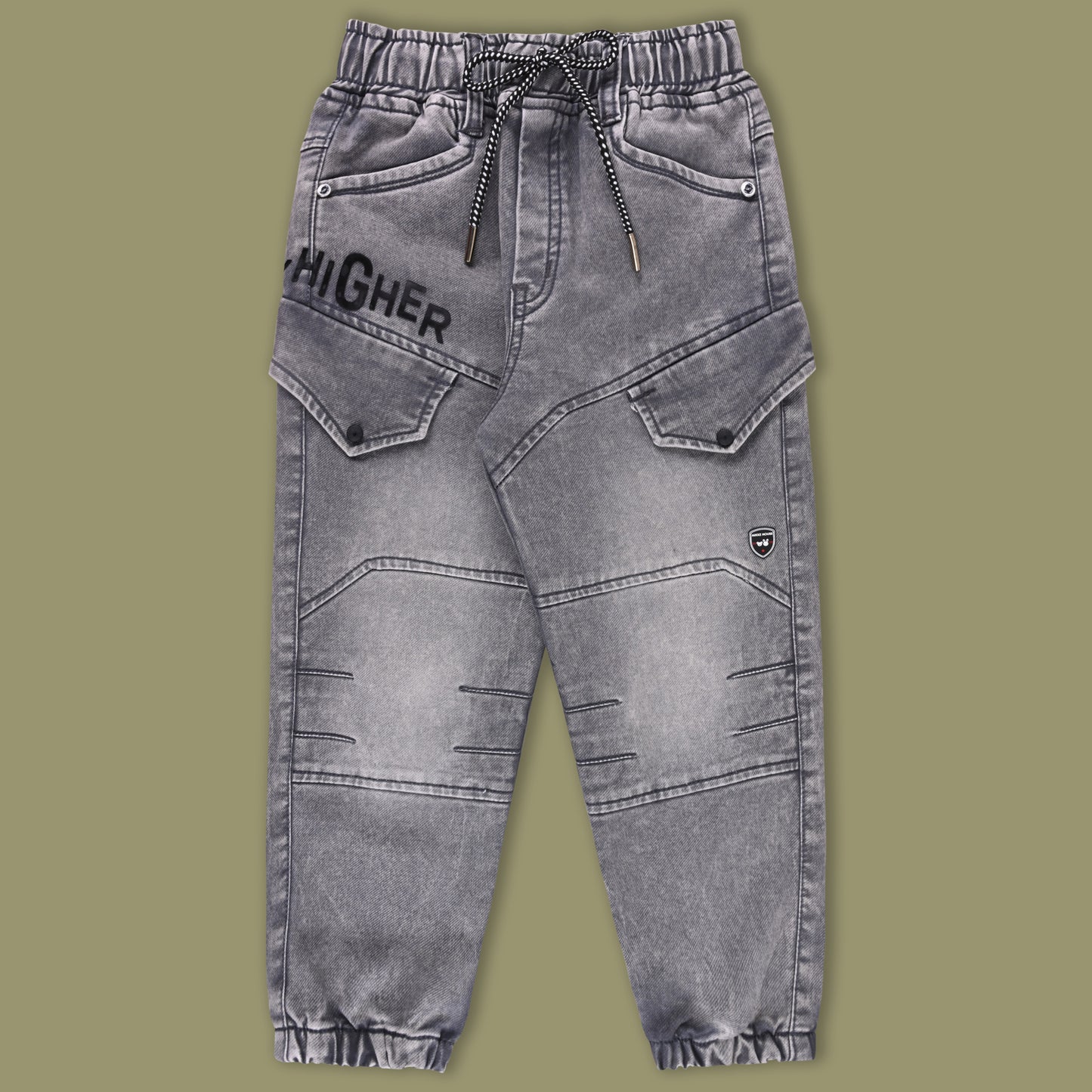 Boys Cotton Elastic Waist Casual Trouser