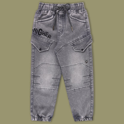 Boys Cotton Elastic Waist Casual Trouser