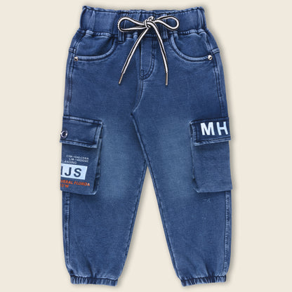 Boys Cargo Cotton Elastic Trouser