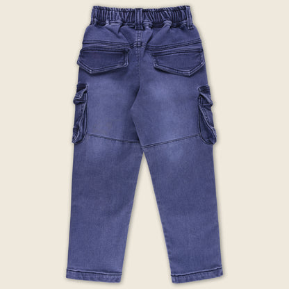 Boys Stylish Denim Cargo Trousers