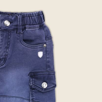 Boys Stylish Denim Cargo Trousers