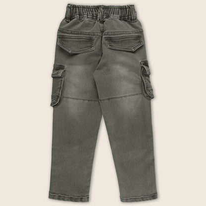 Boys Stylish Denim Cargo Trousers
