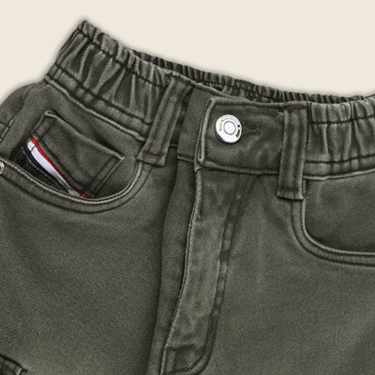 Boys Stylish Denim Cargo Trousers