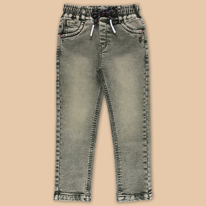 Boys Cotton Elastic Casual Jeans
