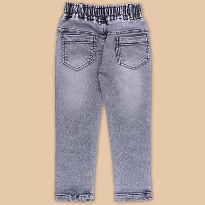 Boys Cotton Elastic Casual Jeans