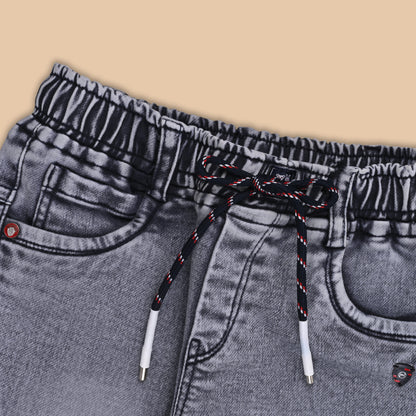 Boys Cotton Elastic Casual Jeans