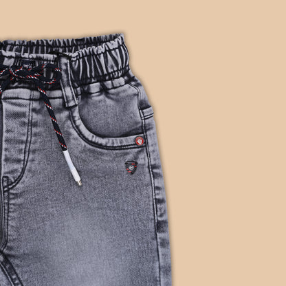 Boys Cotton Elastic Casual Jeans