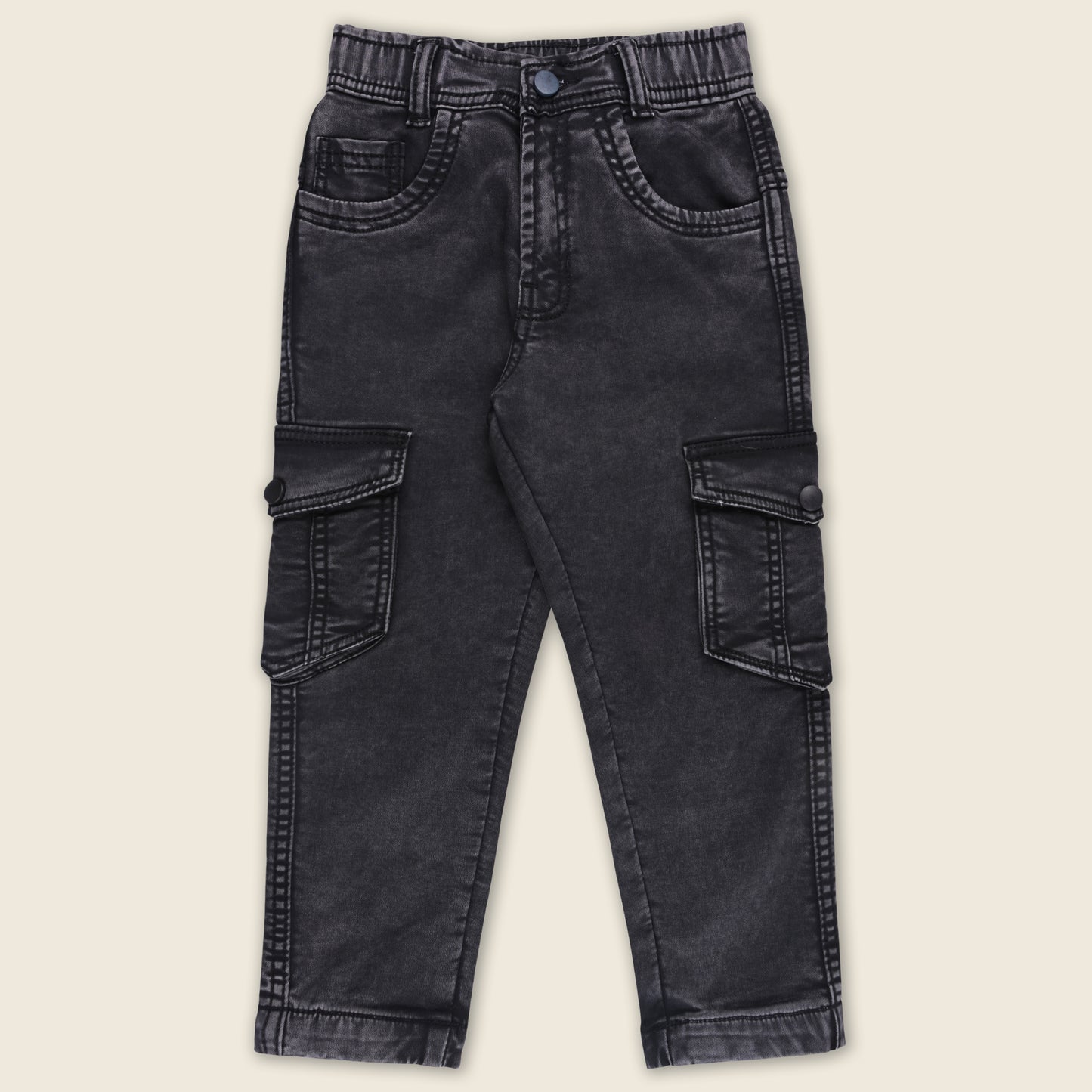 Boys Cotton Elastic Casual Trouser