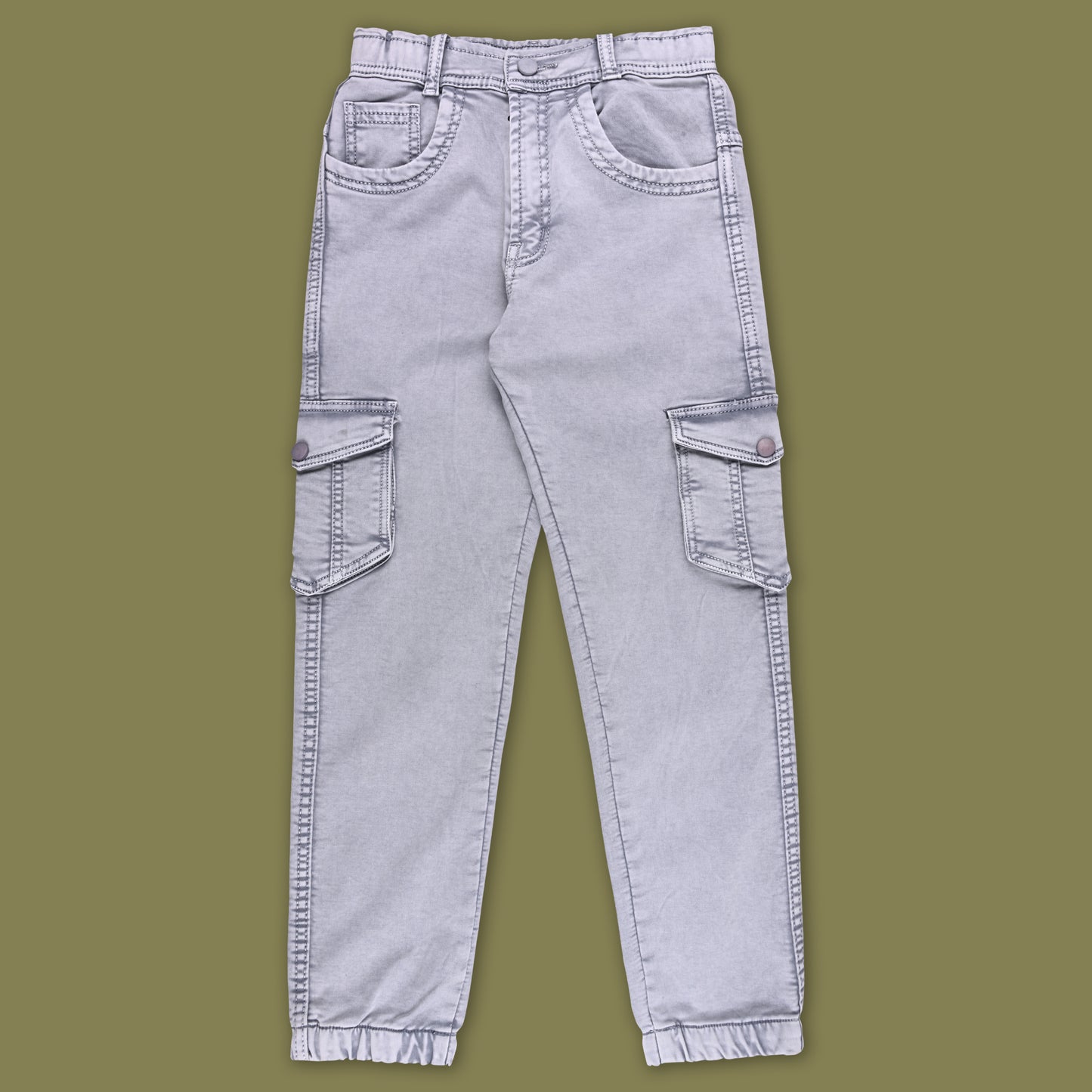 Boys Cotton Elastic Casual Trouser