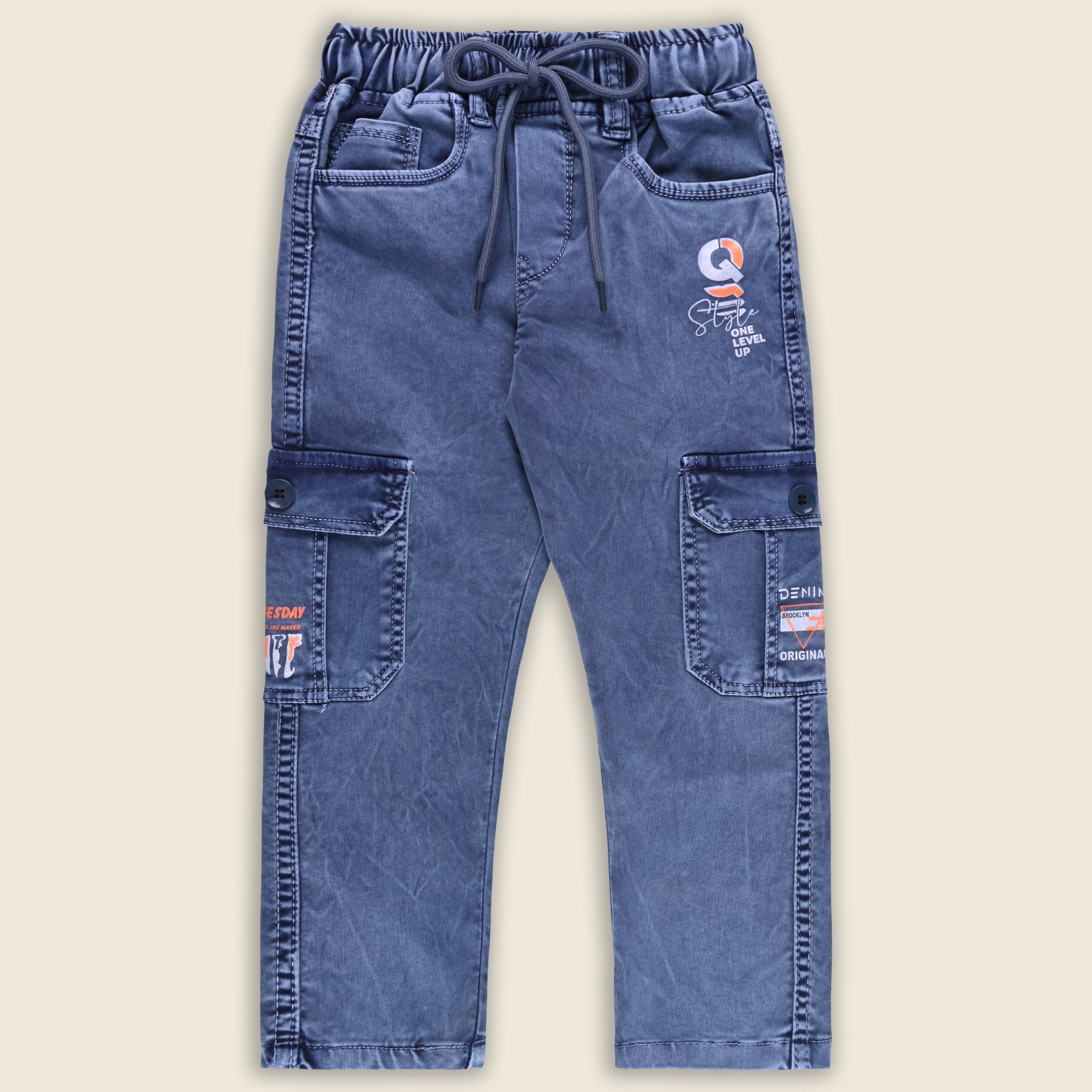Buy Premium Baby Boys Stylish Cargo Denim Jeans Online