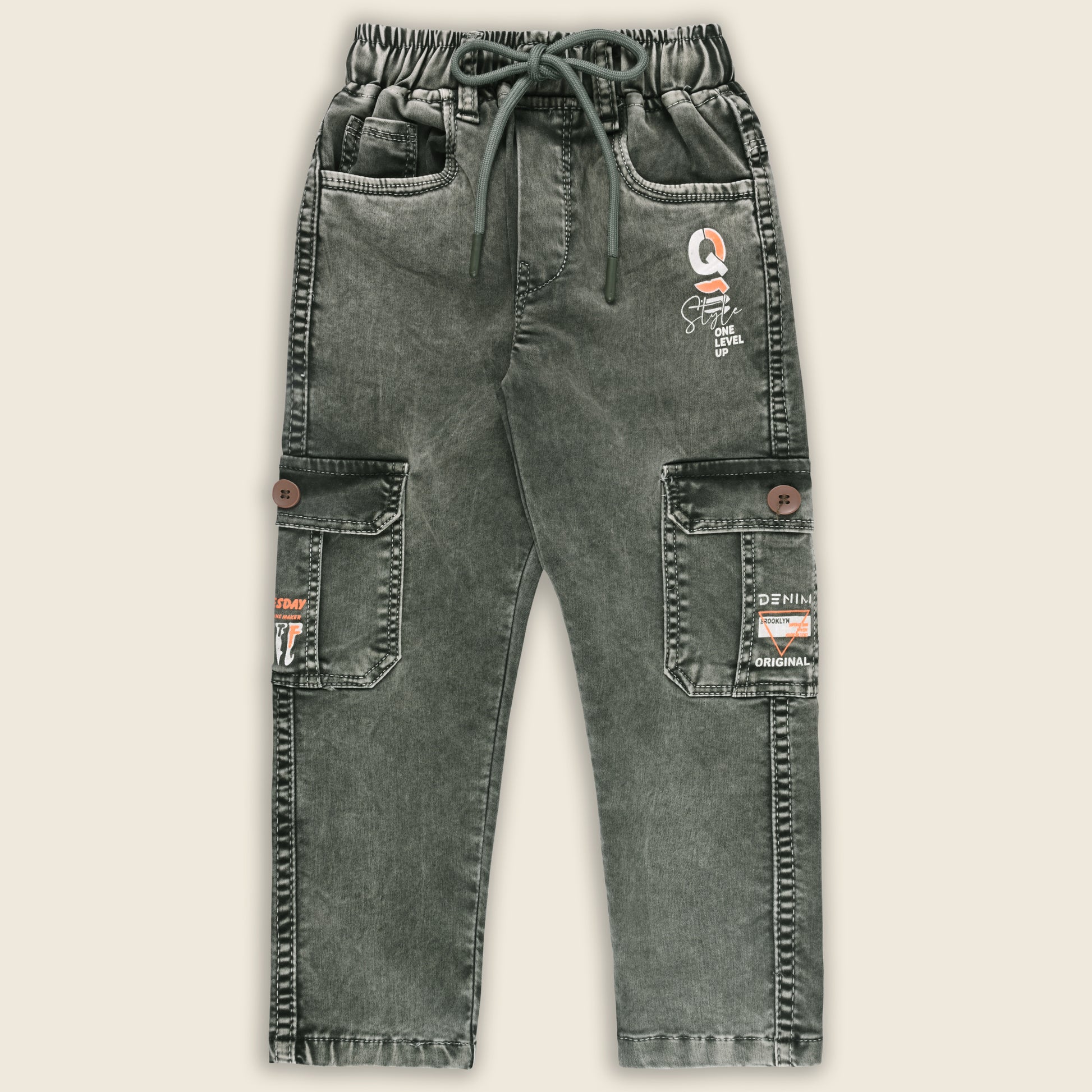 Buy Premium Baby Boys Stylish Cargo Denim Jeans Online