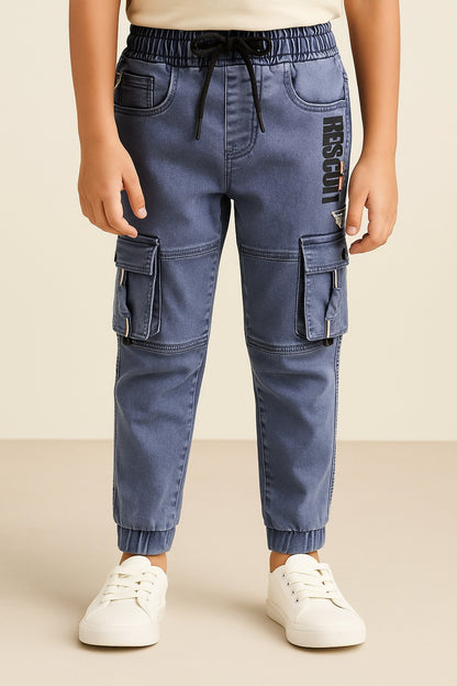 Boys Stylish Cargo Denim Jeans