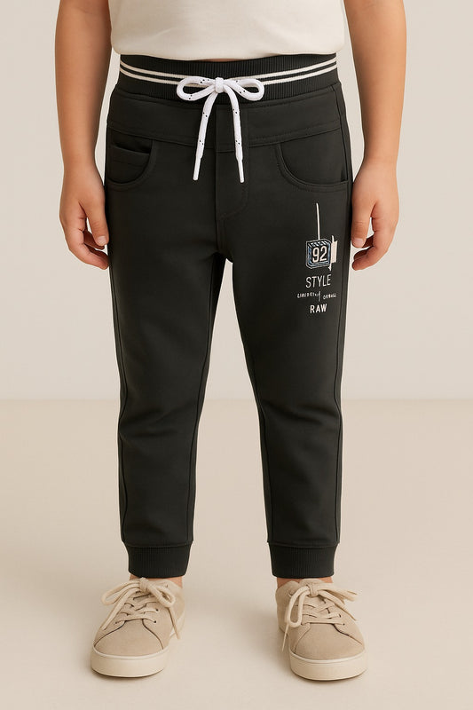 Boys Printed Elastic Casual Trouser
