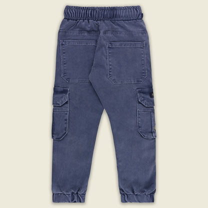 Boys Denim Cargo Jogger Jeans with Side Pockets