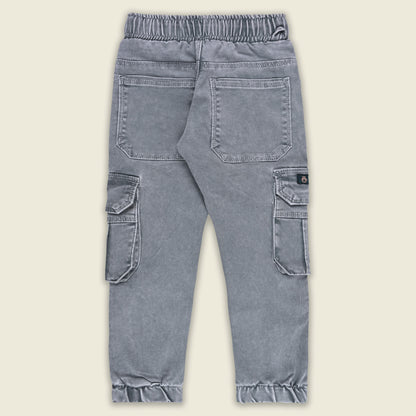 Boys Denim Cargo Jogger Jeans with Side Pockets