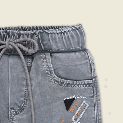 Boys Denim Cargo Jogger Jeans with Side Pockets