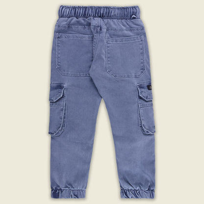 Boys Denim Cargo Jogger Jeans with Side Pockets