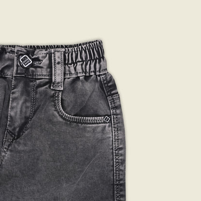 Boys Cotton Denim Cargo Pants with Belt