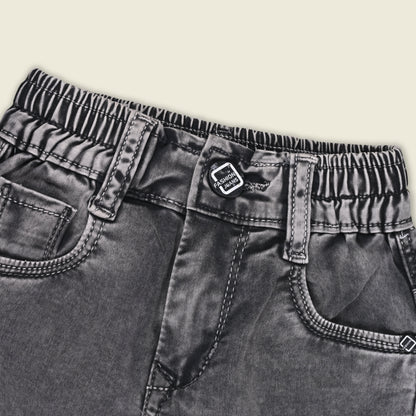 Boys Cotton Denim Cargo Pants with Belt