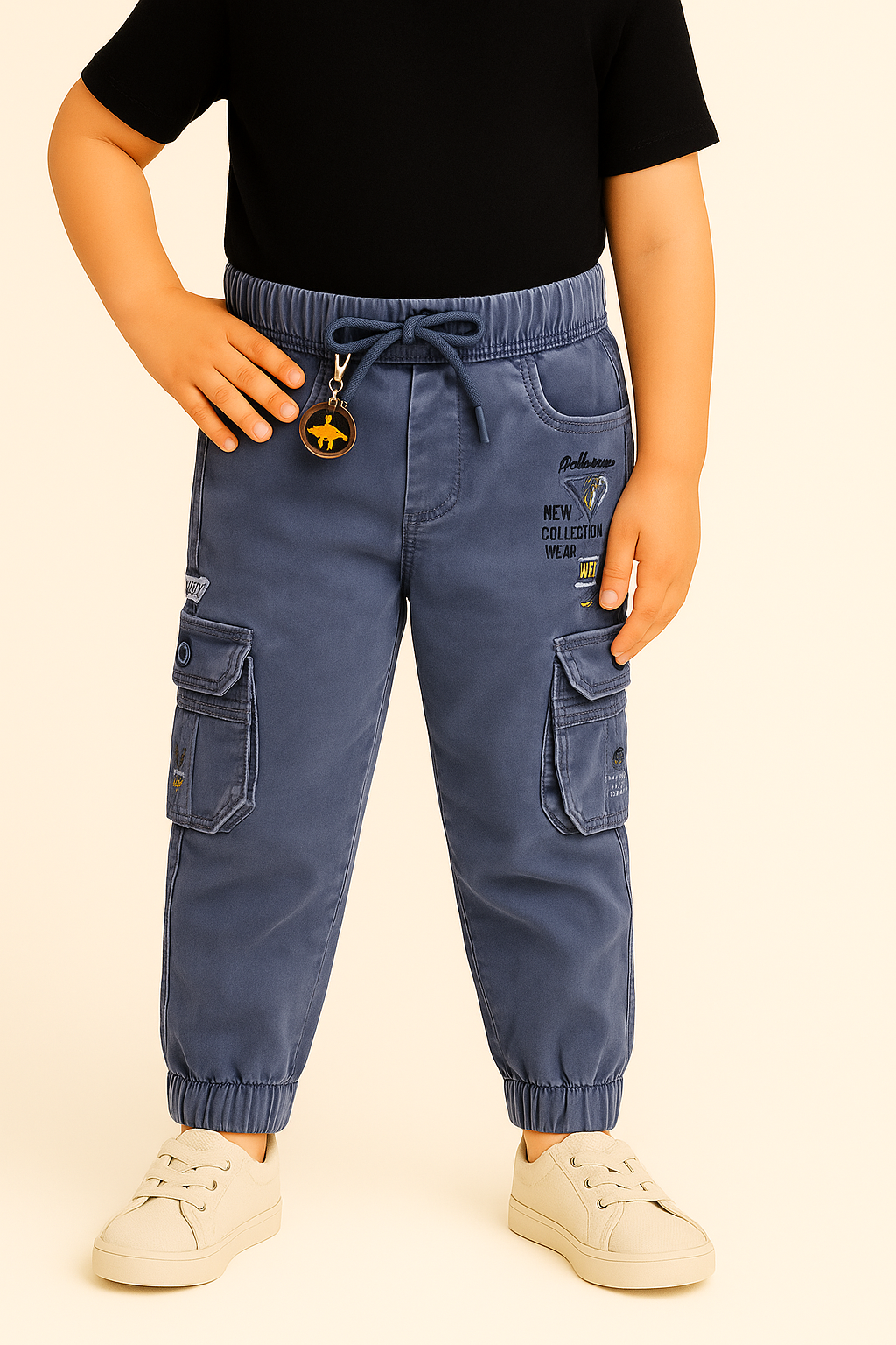 Boys Denim Printed Jogger Fit Jeans