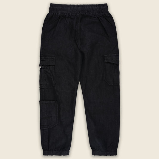 Boys Denim Cargo Trousers