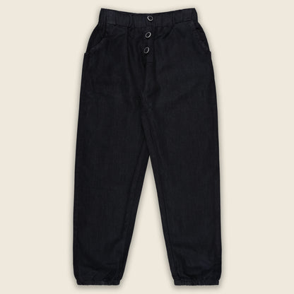 Girls High Waist Denim Joggers 
