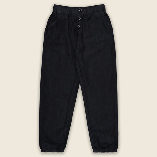 Girls High Waist Denim Joggers