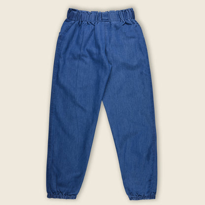 Girls High Waist Denim Joggers 