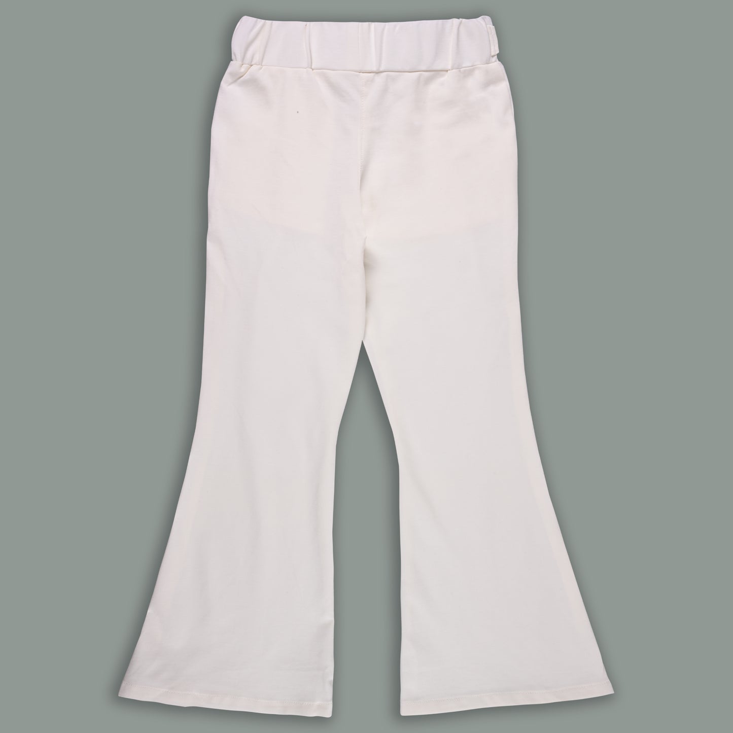 Girls High Waist Lycra Pleated Bootcut Jeans