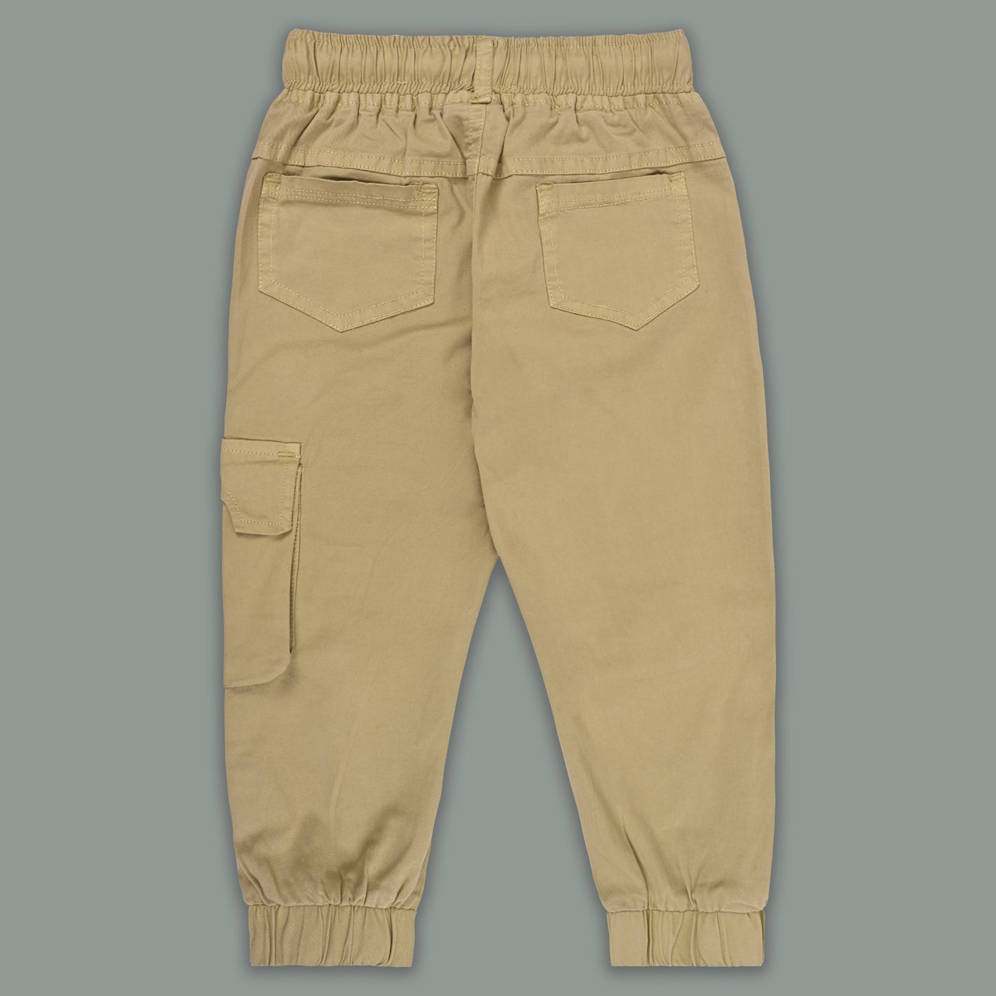 Boys Cotton Denim Cargo Joggers – Printed Pants