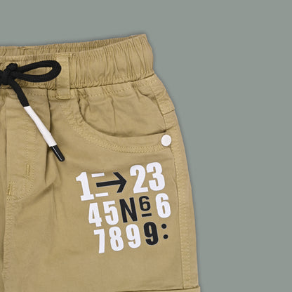 Boys Cotton Denim Cargo Joggers – Printed Pants