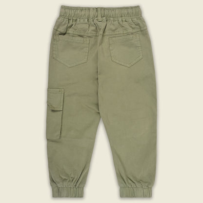 Boys Cotton Denim Cargo Joggers – Printed Pants