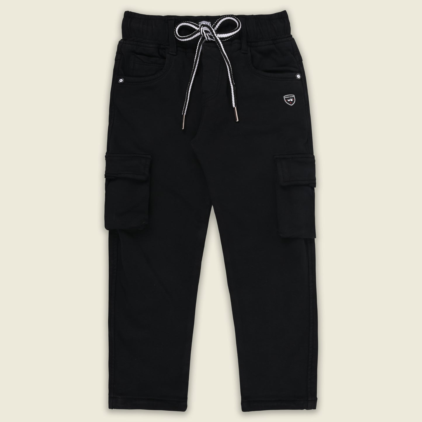 Boys Cotton Denim Cargo Pants – Stretchable Joggers