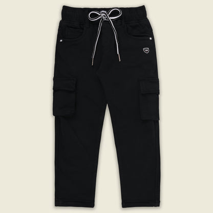 Boys Cotton Denim Cargo Pants â€“ Stretchable Joggers