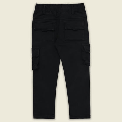 Boys Cotton Denim Cargo Pants – Stretchable Joggers