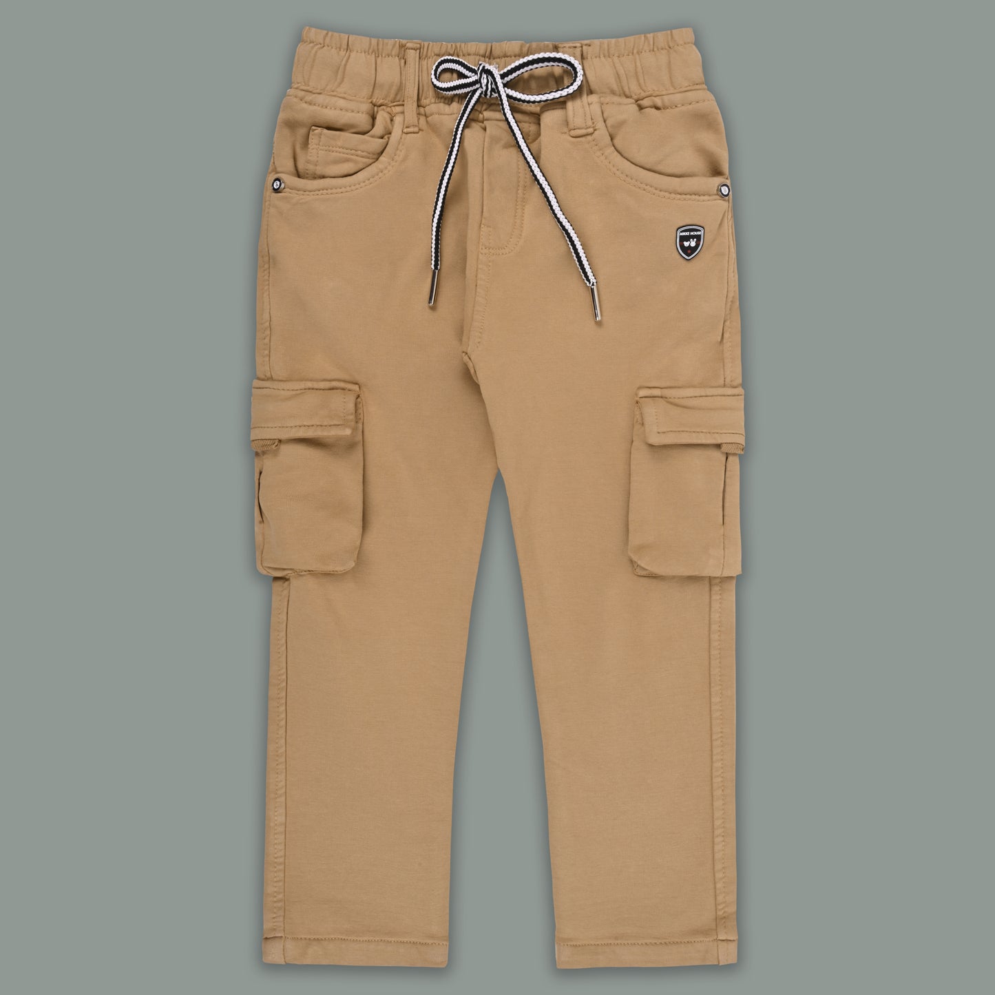 Boys Cotton Denim Cargo Pants – Stretchable Joggers