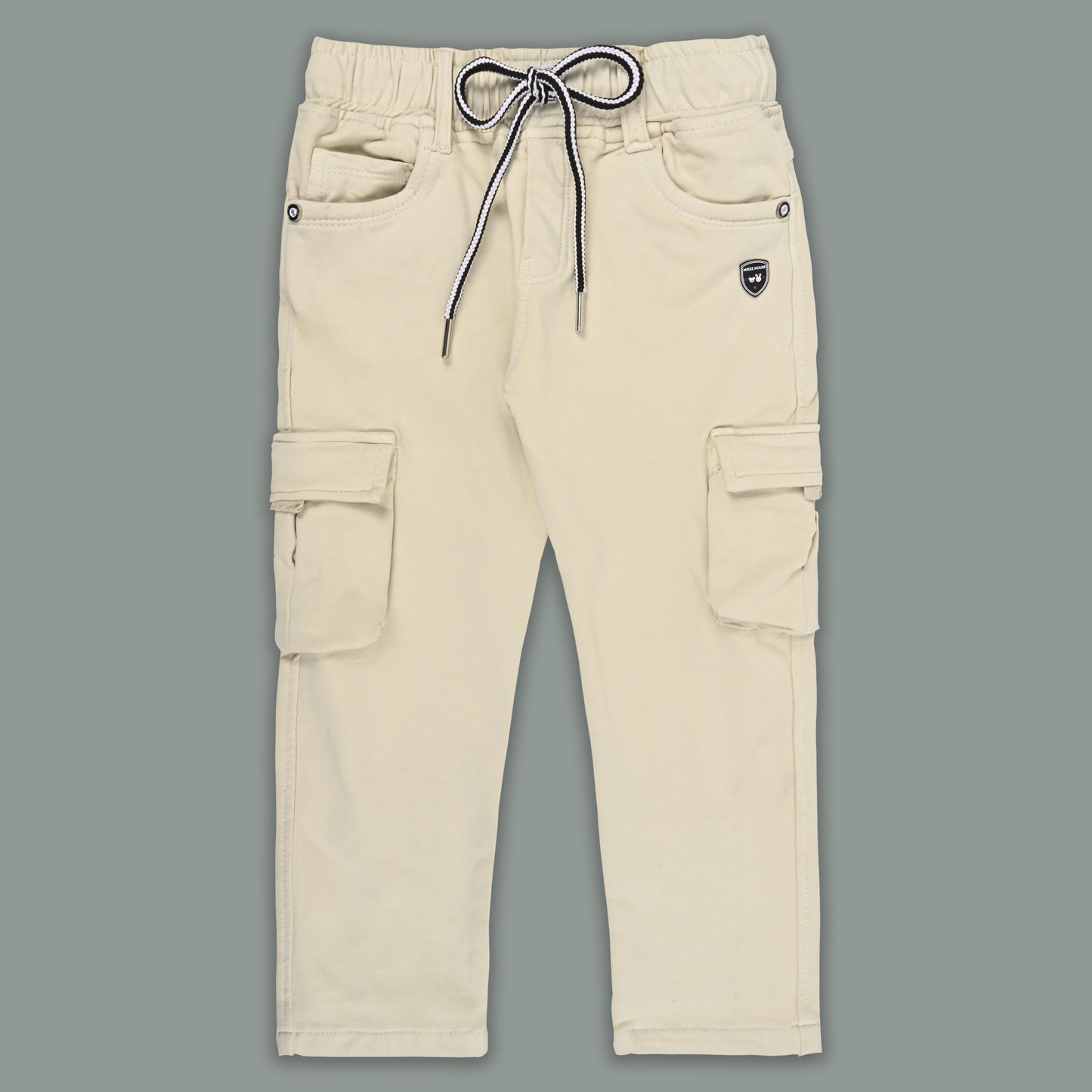 Boys Cotton Denim Cargo Pants – Stretchable Joggers