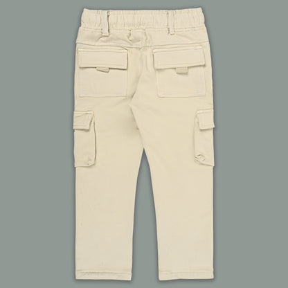 Boys Cotton Denim Cargo Pants – Stretchable Joggers