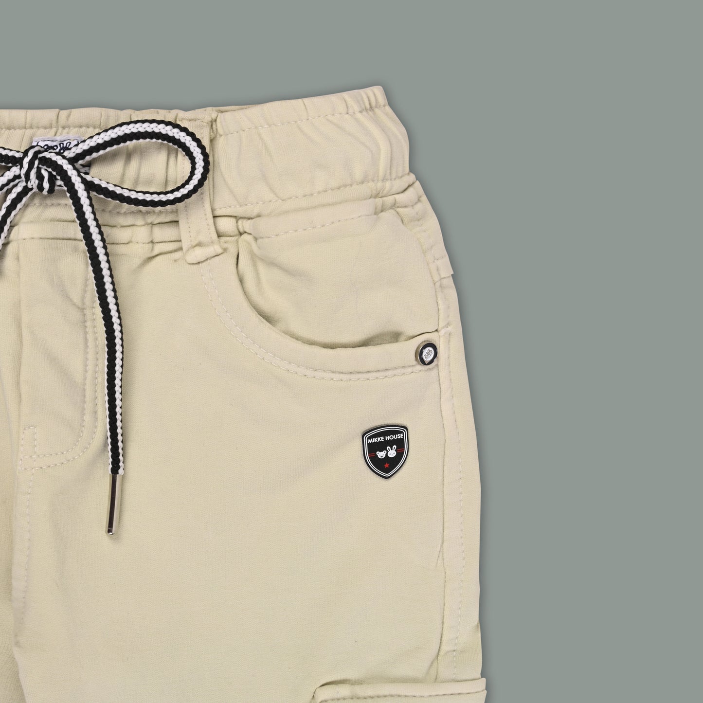 Boys Cotton Denim Cargo Pants – Stretchable Joggers