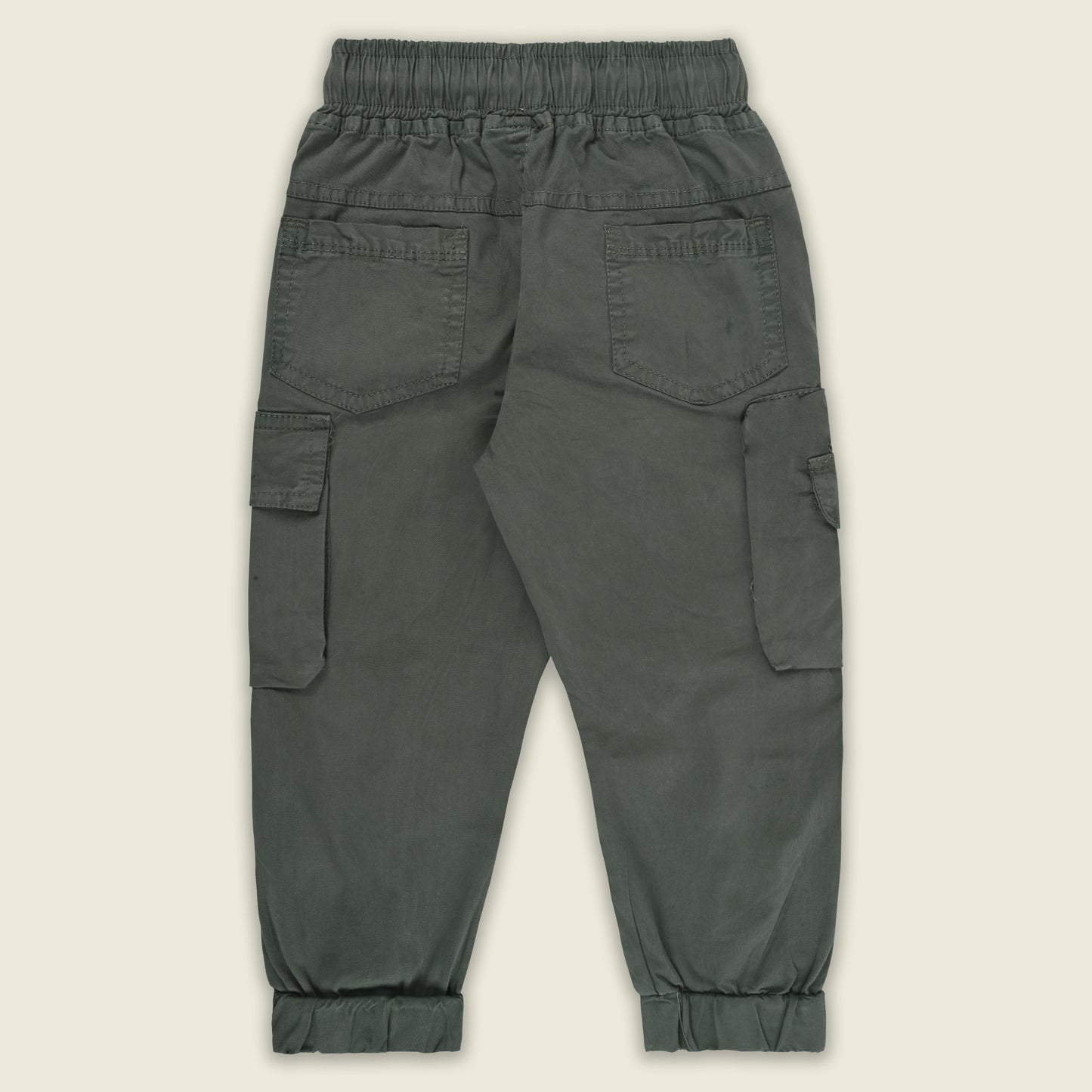 Boys Cotton Denim Cargo Joggers – Printed Pants