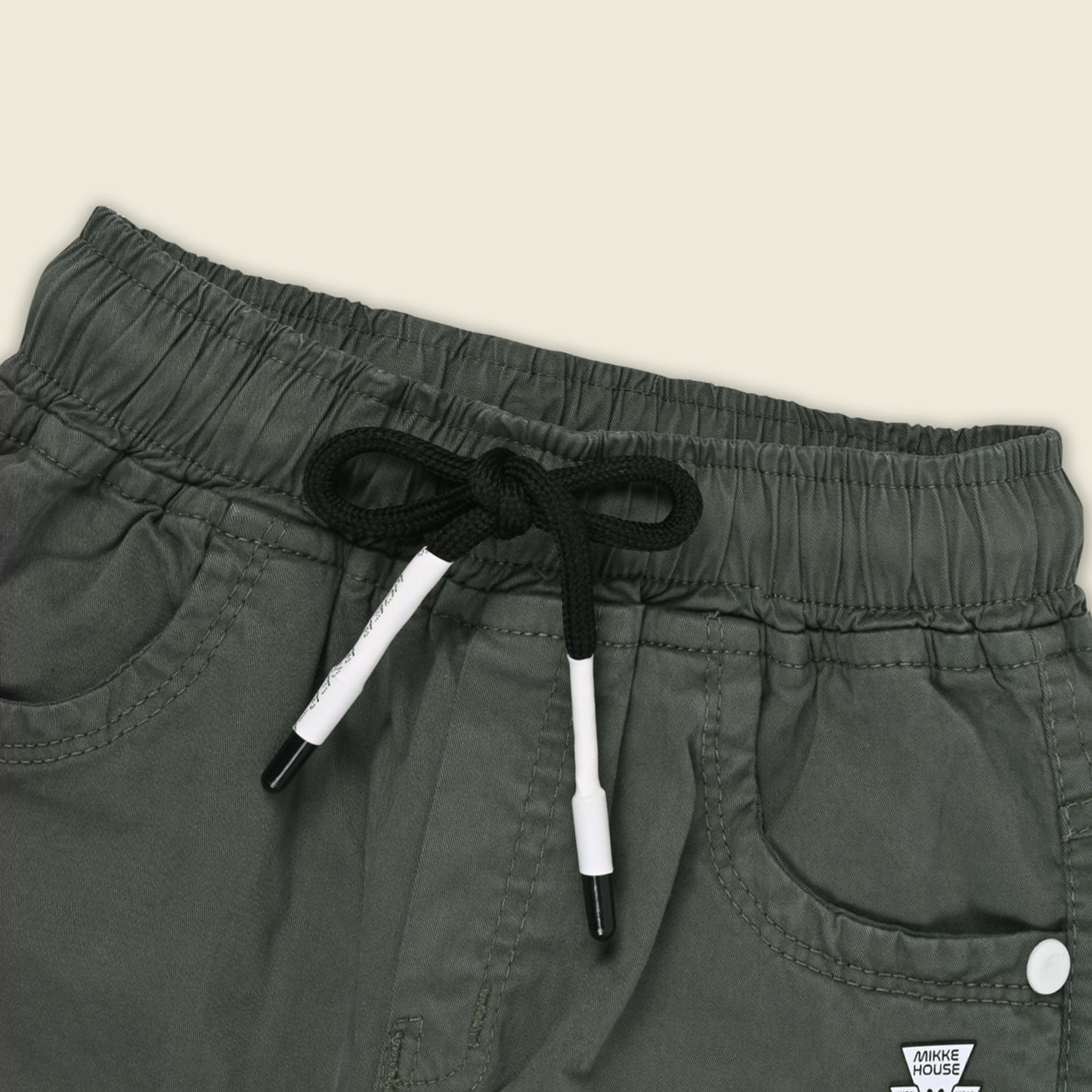 Boys Cotton Denim Cargo Joggers – Printed Pants