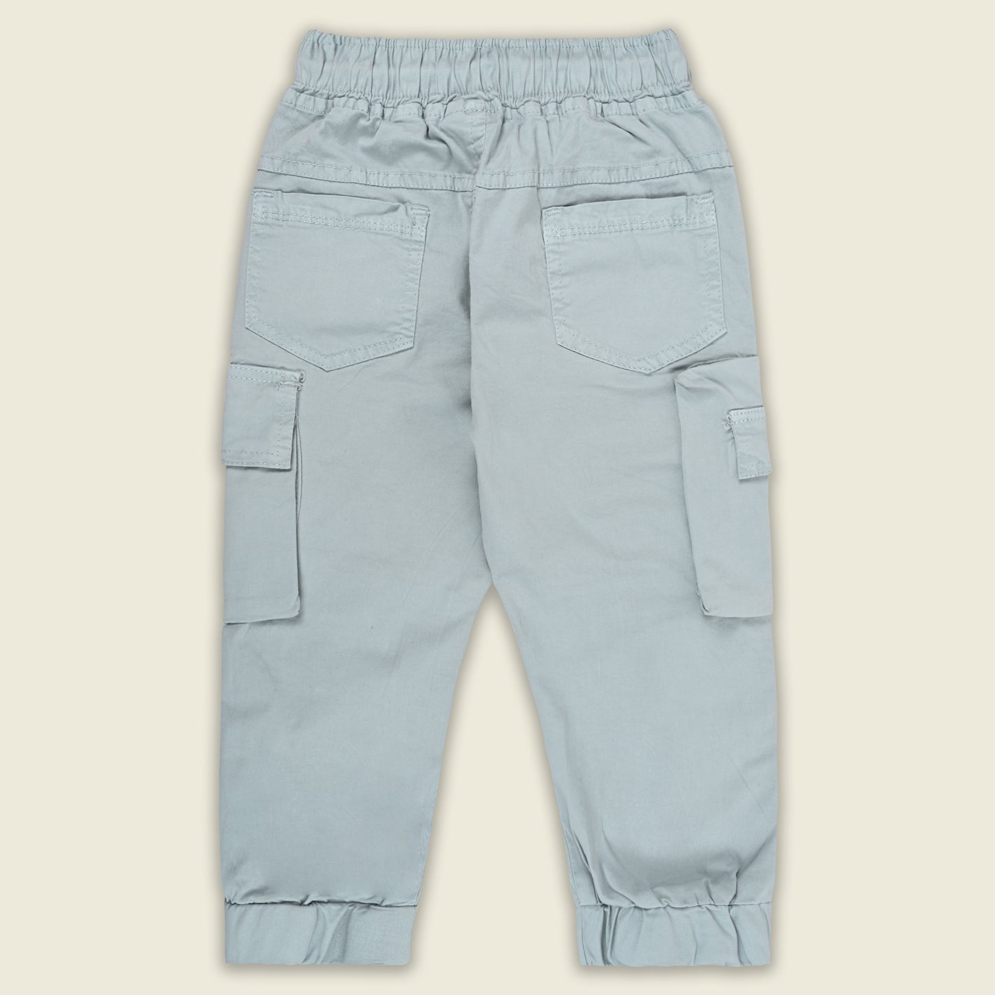 Boys Cotton Denim Cargo Joggers – Printed Pants