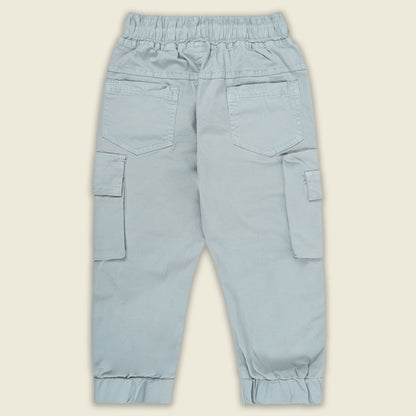 Boys Cotton Denim Cargo Joggers – Printed Pants