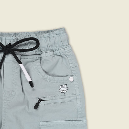 Boys Cotton Denim Cargo Joggers – Printed Pants