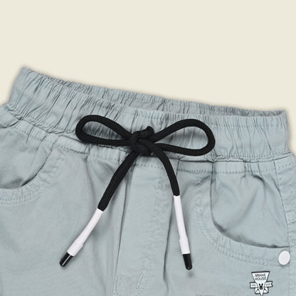 Boys Cotton Denim Cargo Joggers – Printed Pants