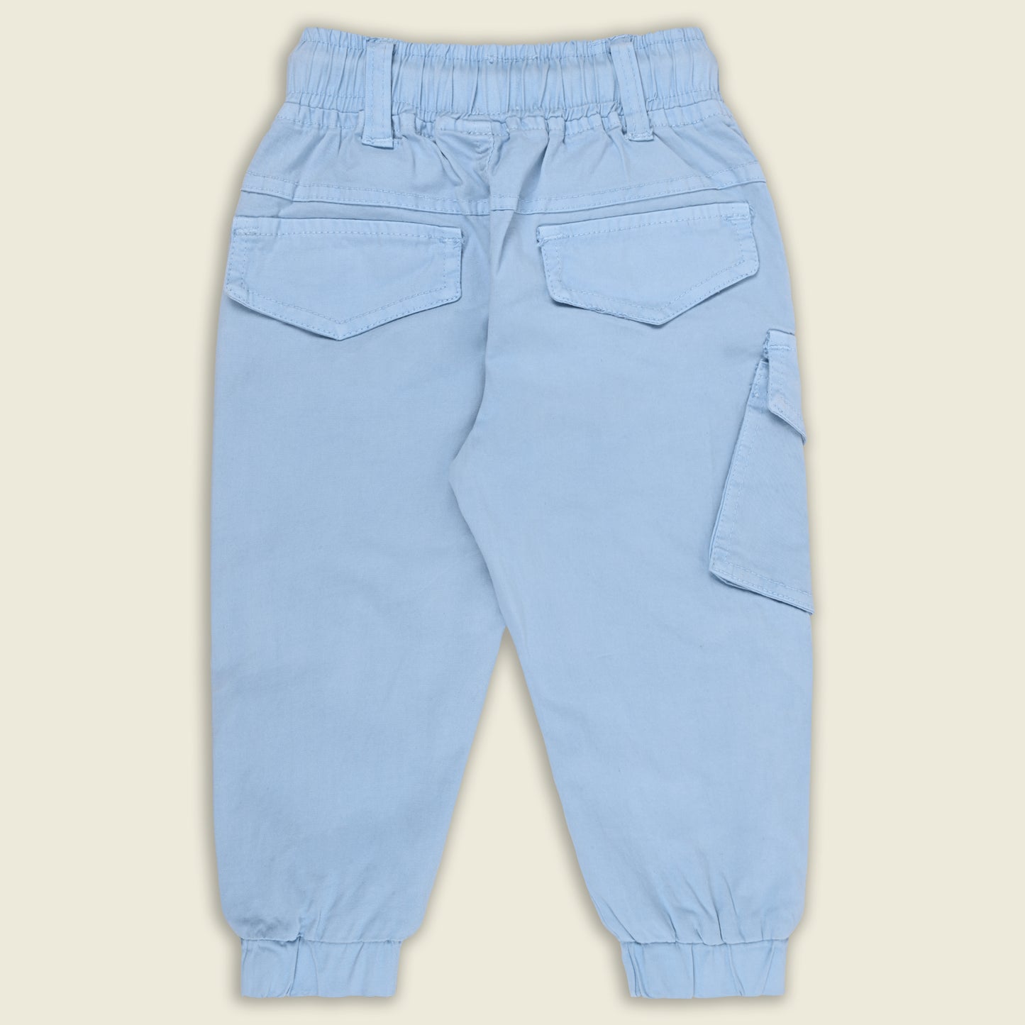 Boys Cotton Denim Cargo Joggers – Printed Pants