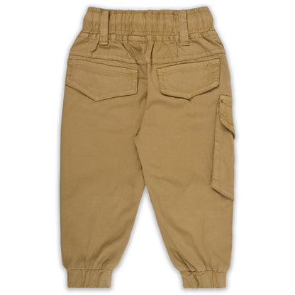 Boys Cotton Denim Cargo Joggers – Printed Pants