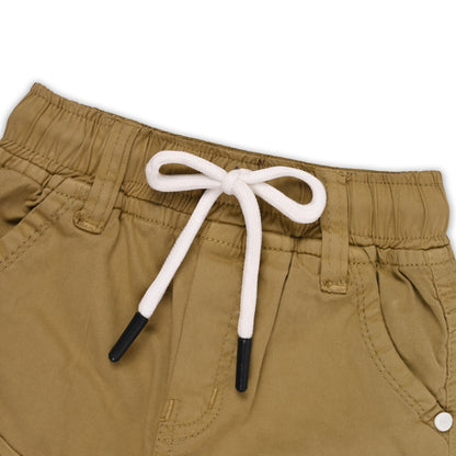 Boys Cotton Denim Cargo Joggers – Printed Pants